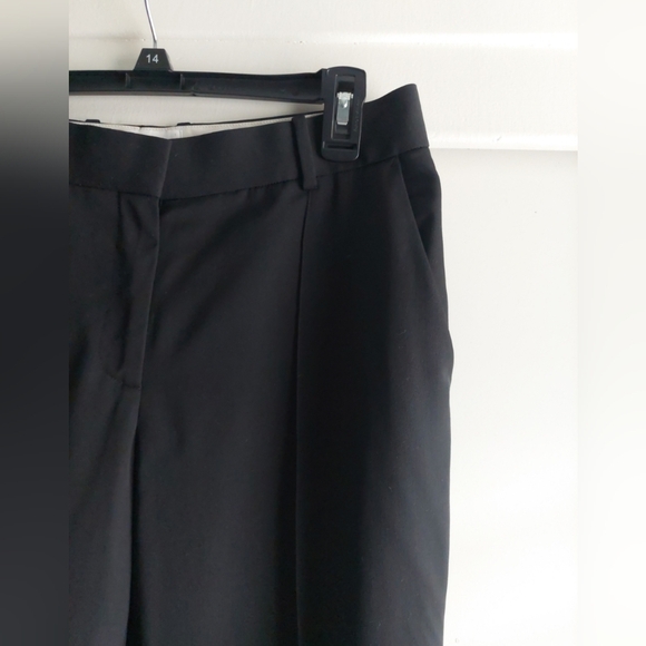 Everlane The Slim Wool Pleated Trouser Pant Black Sz 2 Minimalist NWOT - Picture 4 of 9